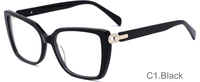 Nouvelle Tendance Luxe 2026 – Montures Optiques Prêtes à l'emploi, Grandes Montures Œil de Chat en Acétate, Lunettes de Myopie avec Verres Transparents pour Femmes