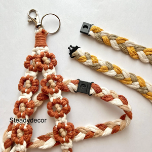 Cordón de poliéster de macramé con diseño floral, ecológico y duradero, con cierre de seguridad, para venta al por mayor, con logotipo personalizado, soporte para credencial de profesor, clip para llaves e identificación - Product Image 4
