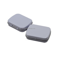 Mini boîte rectangulaire en fer blanc, étui de rangement portable avec couvercle à charnière solide, pour épingles à dessin et clous