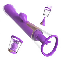 3-in-1 G-Punkt Vibrator Klitoris-Stimulator mit Leckzunge und Saugfunktion für Frauen