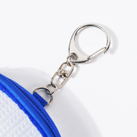 Porte-clés petit portefeuille porte-cartes pochette carrée sac transparent mini porte-monnaie en pvc avec bouton pression