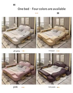 Cama Inteligente con Proyector Doble, Cuero Genuino, Multifuncional, Masaje Eléctrico, Cine en Casa, Dormitorio - Product Image 2