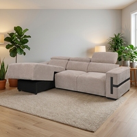 Canapé convertible en L Divanol écologique 2 places pour salon, lit 3 places pour chambre à coucher, mobilier de maison