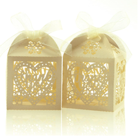 Boîtes de faveur de papillon découpées au laser Boîtes de faveur florale de mariage Boîtes de cadeau de faveur de partie pour la fête de mariage d'anniversaire de douche nuptiale