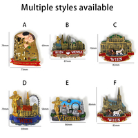 Aimant de réfrigérateur 3D personnalisé en résine, thème Grèce, architecture grecque, souvenir touristique, autocollant magnétique pour réfrigérateur, vente en gros