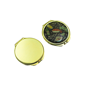 Factory Direct Custom <b>Double</b>-<b>Sided</b> 1X/2X Magnifying Cute Pattern Folding Portable Metal Pocket Cosmetic <b>Mirror</b> <b>Mirrors</b> - Product Image 5