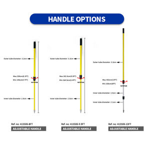 Accesorio para herramientas de limpieza, palo de fibra de vidrio ajustable de 13 pies, poste de extensión de escoba de barrido de suelo de plástico - Product Image 6