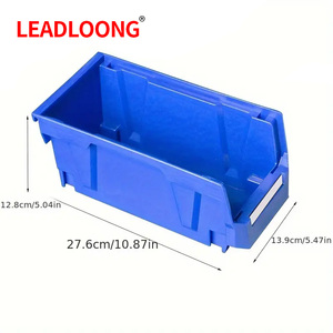 LEADLOONG V3 Boîte de rangement bleue 12pcs 11x5x5 pouces Plastique Bacs de <span class=keywords><strong>garage</strong></span> Pièces détachées Étagère de rangement de bureau Taille 27.6*13.9*12.8cm - Product Image 2