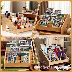 Wooden Display <b>Rack</b> 7 Tier Light <b>Weight</b> For Photos Cards Postcards Books Storage Organizer - Product Image 3