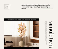 Vente flash Arbre de cerisier en fleurs Bonsaï Décoration de mariage Maison Hôtel Grandes plantes en pot Fleurs Arbres de cerisier artificiels denses