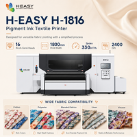 HEASY H-1816 Máquina de Impresión Textil Industrial Automática de 1.8m con Tinta de Pigmento Ricoh Gen6, Sistema de Rollo a Rollo, para Prendas de Polialgodón CVC