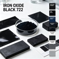 Oxyde de fer noir 722, approvisionnement direct d'usine pour la peinture, le caoutchouc et le plastique