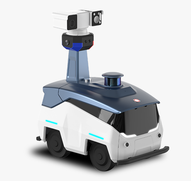 Intelligent Outdoor Patrol Inspection Robot IP55 Rating 360-Degree Camera Night Vision for Security Patrol Automatic Detection