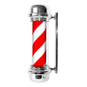 Vintage Barber Pole Light - Wall Mounted Salon Sign <b>Lamp</b>, <b>Retro</b> Hair Salon Light Box for Outdoor & Indoor - Product Image 5