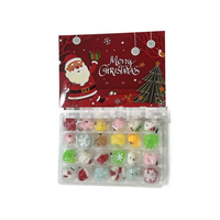 Calendrier de l'Avent de Noël Boîte Mystère Déchirable TPR Squishy Amusant – Compte à Rebours 24 Jours avec Chiffres – Cadeau Surprise Squishy