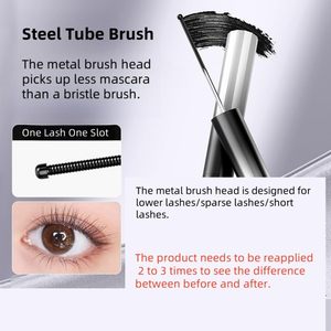 Mascara longue tenue en fibres de soie pour extensions de cils, mascara volumateur en crème, waterproof et anti-bavures - Product Image 2