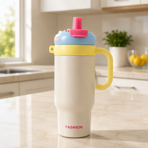 Vaso Térmico Personalizado con Logotipo, 850 ml, Acero Inoxidable, Portátil, para Auto, Doble Aislamiento al Vacío, para Bebidas Frías y Calientes, con Asa - Product Image 2