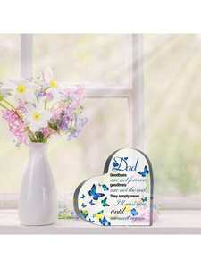 <span class=keywords><strong>Plaque</strong></span> commémorative en forme <span class=keywords><strong>de</strong></span> coeur en acrylique, signe <span class=keywords><strong>de</strong></span> condoléance avec motif, cadeau <span class=keywords><strong>de</strong></span> souvenir <span class=keywords><strong>de</strong></span> deuil pour Thanksgiving et Noël, B - Product Image 4