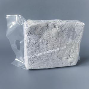 ผ้าเช็ดทำความสะอาดอุตสาหกรรมรีไซเคิล ผ้าขี้ริ้วจากเสื้อยืดสีขาว ผ้าฝ้าย 100% สำหรับทำความสะอาดทางทะเล - Product Image 1