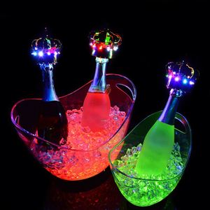 Seau à glace LED en acrylique RGB étanche alimenté par batterie rechargeable avec logo personnalisé OEM 2L / 4L / 8L / 12L pour champagne et bière - Product Image 3