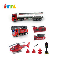 Jouet de camion de pompiers moulé sous pression, design attrayant à la mode 1:48