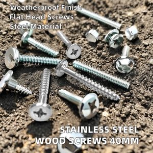 Outdoor Stainless Steel 302 <strong>Wood</strong> <strong>Screws</strong> 5.0 X 40mm Various Thread Sizes Plastic Brass Materials Various Head Styles DIN Standard - Product Image 5