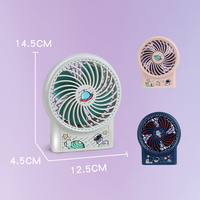Mini-refroidisseur portable, thème astronaute, rechargeable USB, ventilateur de table portatif, mignon, pour extérieur, voiture, usage domestique, sur batterie