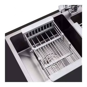 Égouttoir à vaisselle rétractable en acier inoxydable poli épais pour évier de cuisine, rangement de placard pour assiettes et bols - Product Image 2