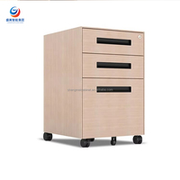 Gabinete Lateral de Acero Minimalista Moderno, Organizador de Archivos Metálico de 3 Cajones con Cerradura con Llave para Oficina, Cocina y Uso en Exteriores