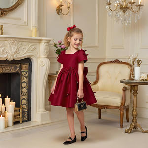 Robe de princesse <span class=keywords><strong>rose</strong></span> à nœud pour fille, idéale pour les spectacles, les fêtes d'anniversaire et le piano - Product Image 2