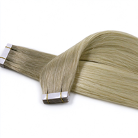 Ekstensi Rambut Tape Grosir 100% Rambut Manusia Rusia Virgin 100% Remy Hitam Coklat Lurus Double Drawn Ekstensi Rambut Tape