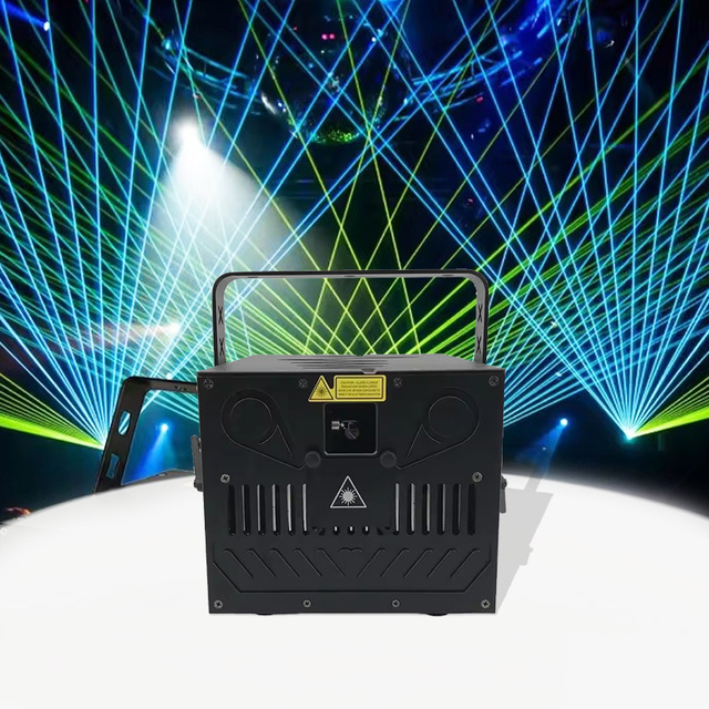 Lighting Manufacturer Hong He 10W RGB Laser Projector 3D Full Color Animated 25 Kpps Lazer Light  Bar Stage Lights for Nightclub