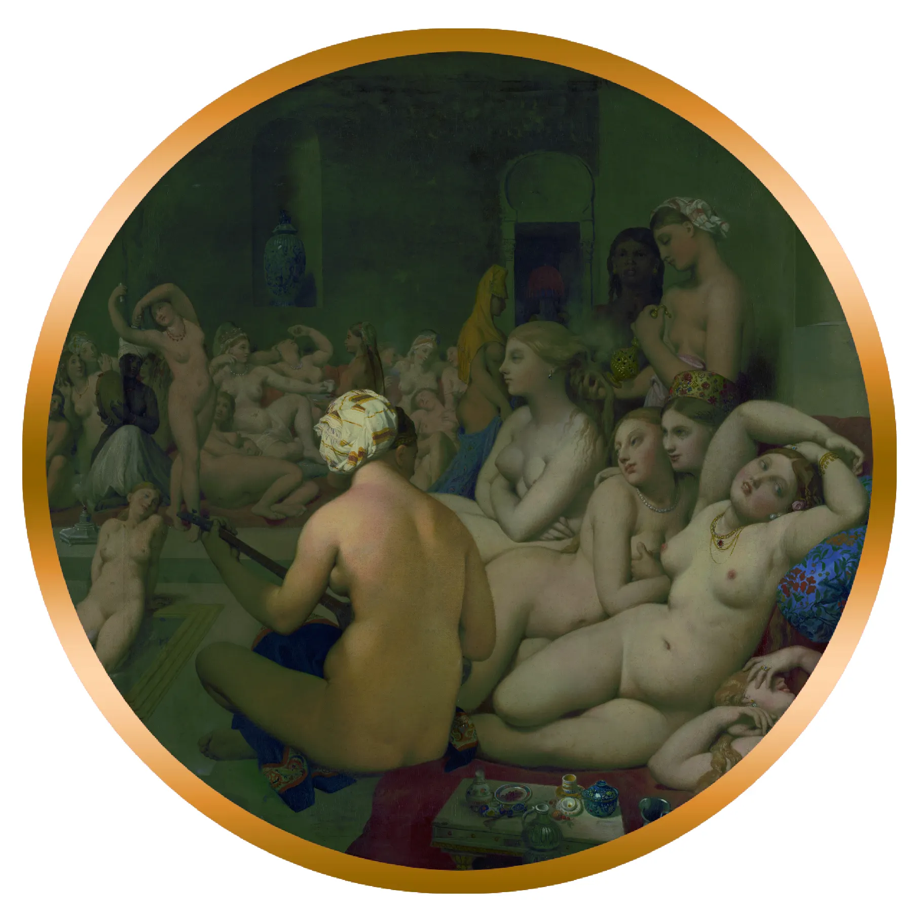 Dipinti e arti della parete pittura decorativa la donna nuda nel bagno dipinti murali su tela Art Room Decor