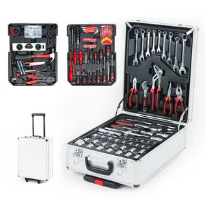 Conjunto de ferramentas de combinação mecânica profissional, kit de ferramentas manuais para reparo de veículos, casa, 186 peças
