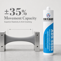 Scellant silicone imperméable à durcissement neutre, monocomposant, pour joints de murs-rideaux, scellant météo non structurel, tube de 300 ml