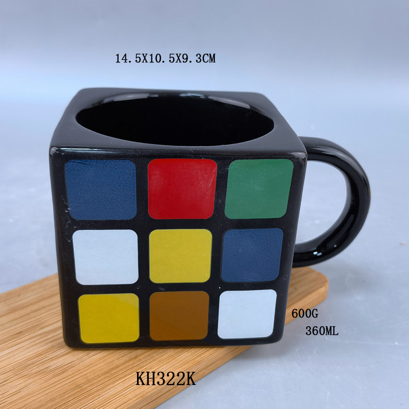 Taza cubo de rubik cuadrada