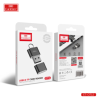 Earldom Mini 2.0 USB C Hub Lecteur de carte USB avec emplacement pour carte TF Prend en charge jusqu'à 128 Go de mémoire Sortie CC pour ordinateur