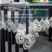 Nappe Transparente en PVC à Dentelle Personnalisée, Taille sur Mesure, Imperméable, Anti-Rayures, Facile d'Entretien, Réutilisable, Décoration pour Mariage et Fêtes