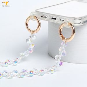 Chaîne <span class=keywords><strong>de</strong></span> téléphone à porter au poignet en Lucite, antivol, personnalisable, avec perles et cristaux, design Bling Pride, avec <span class=keywords><strong>cordon</strong></span> <span class=keywords><strong>de</strong></span> suspension - Product Image 3