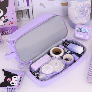 Organisateur scolaire <span class=keywords><strong>en</strong></span> tissu polyester avec plusieurs poches pour stylos, crayons et fournitures artistiques, trousse à crayons à fermeture éclair multi-compartiments - Product Image 3