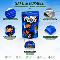 Sachets d'emballage bio mats noirs à trois soudures latérales, personnalisés, doux au toucher, qualité alimentaire, Packfortune