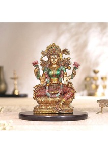 Goddess Lakshmi Maa Antique Murti 10 Inch Hindu Religious Idol Decorative Statue Pooja Home Temple Decor Spiritual Gift - Product Image 5
