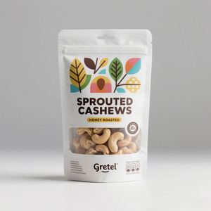 Bolsa hermética resellable para aperitivos Doypack, bolsa de plástico de grado alimenticio impresa personalizada, papel de aluminio, bolsa de pie, embalaje para anacardos - Product Image 5