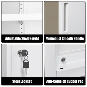 <span class=keywords><strong>Armoire</strong></span> moderne en acier <span class=keywords><strong>blanc</strong></span>, porte simple, haute et étroite, <span class=keywords><strong>casier</strong></span> métallique de rangement avec serrure et ventilation, pour chambre à coucher - Product Image 4