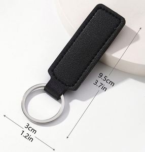 Porte-clés promotionnel en cuir PU avec logo personnalisé en relief – Idéal pour les cadeaux de fête - Product Image 3