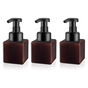 Bouteille en plastique ronde sans air de 250 ml avec pompe pour savon moussant pour les mains et le corps, couleur personnalisée, matériau PETG, vente en gros - Product Image 1