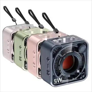 Haut-parleur Bluetooth sans fil portable mini de type C transparent, prend en charge la carte TF, caisson de basses, radio, lecteur MP3 pour smartphone - Product Image 1