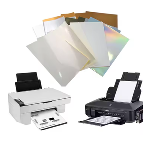 Feuilles de vinyle transparentes autocollantes brillantes, résistantes à l'huile, à l'eau et aux déchirures, format <span class=keywords><strong>A4</strong></span>, pour imprimantes <span class=keywords><strong>laser</strong></span> et jet d'encre - Product Image 1
