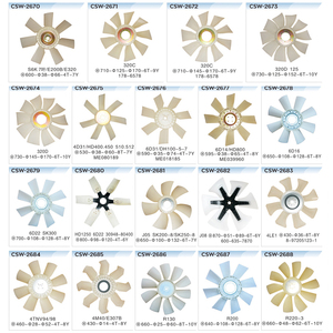 พัดลมระบายความร้อนเครื่องยนต์ R40-8 R210-7สำหรับฮุนได R220-7 R200-7ชิ้นส่วนเครื่องจักรก่อสร้างเครื่องขุด6D107 6D102 - Product Image 5