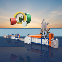 Ligne de production de sangles en PP, extrudeuse monovis avec fonction de gaufrage PLC, haute productivité, économe en énergie, faible entretien